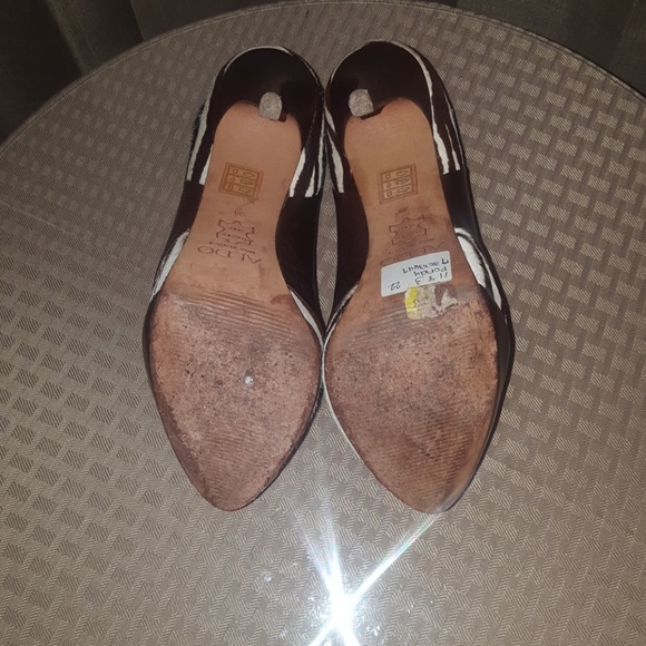 Aldo Zebra print calf hair and real leather pumps - Picture 4 of 4
